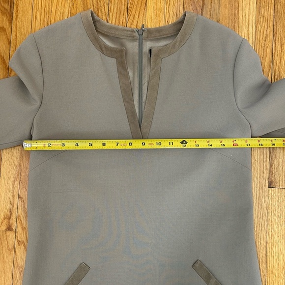 Ralph Lauren Black Label Wool Suede Trim Career Sheath Mini Dress - Picture 12 of 14